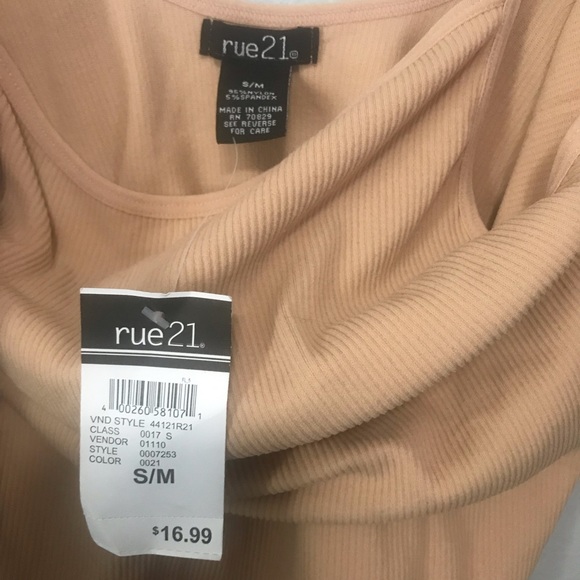 NWT Rue 21 Ribbed Thong Tank Body Suit - Picture 3 of 4